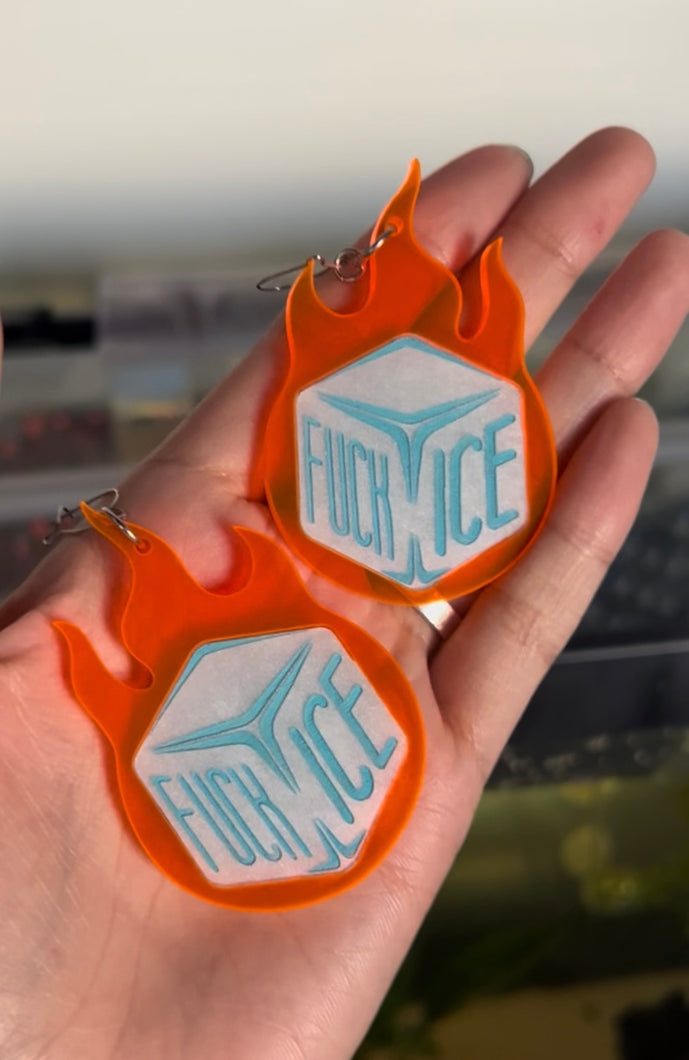 FUCK 🧊 EARRINGS [MUTUAL AID - PLEASE READ DESCRIPTION]